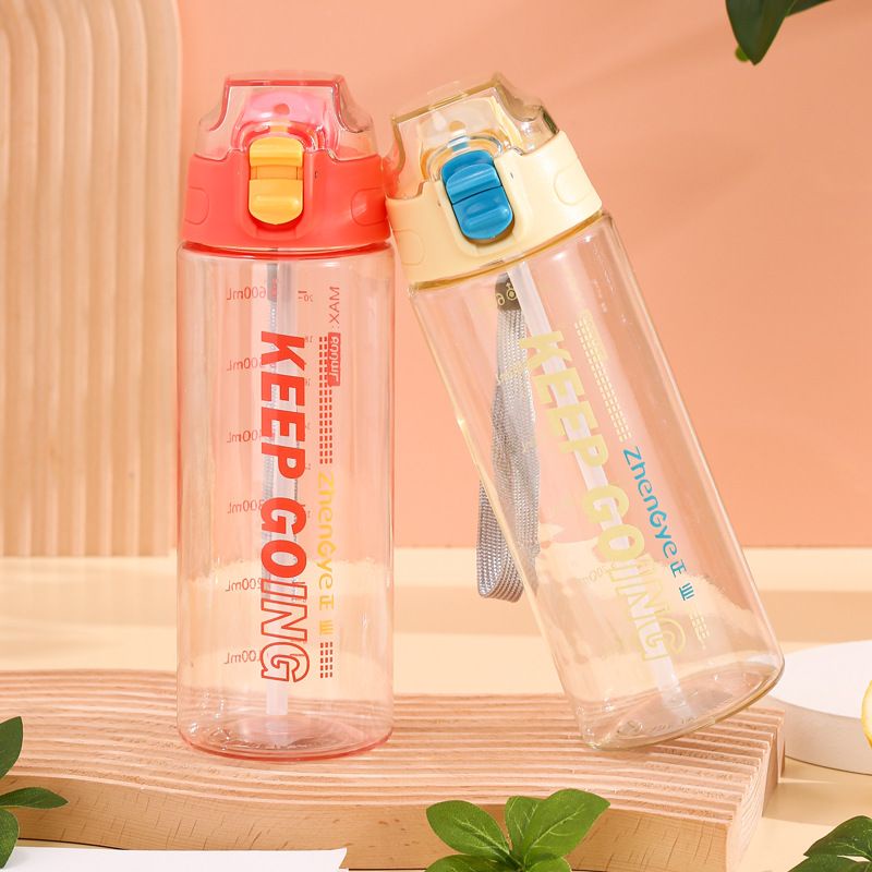 Botol Minum Tali Model Bening 600ml KEEP GOING BPA FREE ZY-2818