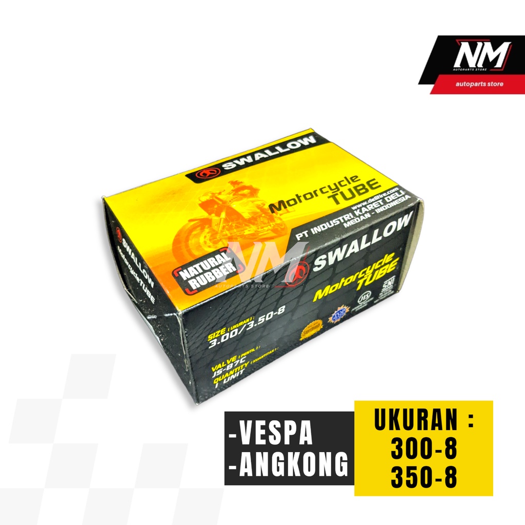 Ban Dalam Vespa Ring 8 Angkong Artco Gerobak Dorong Ukuran 300/350-8