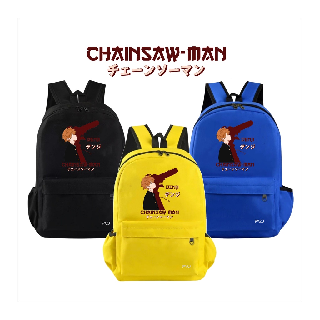 PVJ - Backpack Anime Chainsaw Man Tas Ransel Anak Sekolah