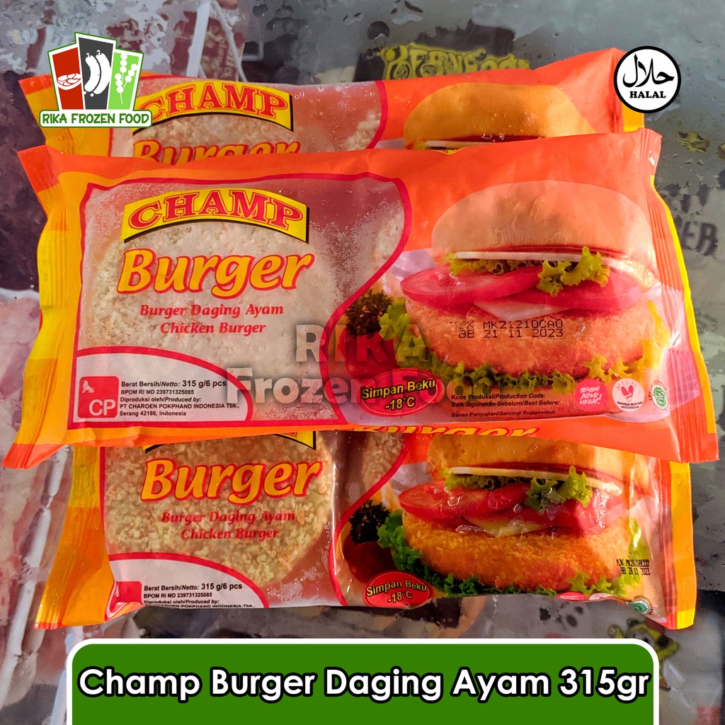 

Champ Burger Chicken / Ayam Crispy isi 6 pcs