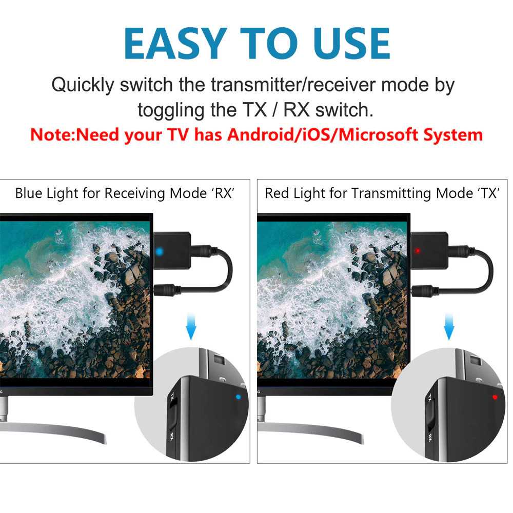 ( 100% BARANG ORI ) GOOJODOQ USB Dongle Bluetooth 5.0 Transmitter Receiver - ZF-169 Plus