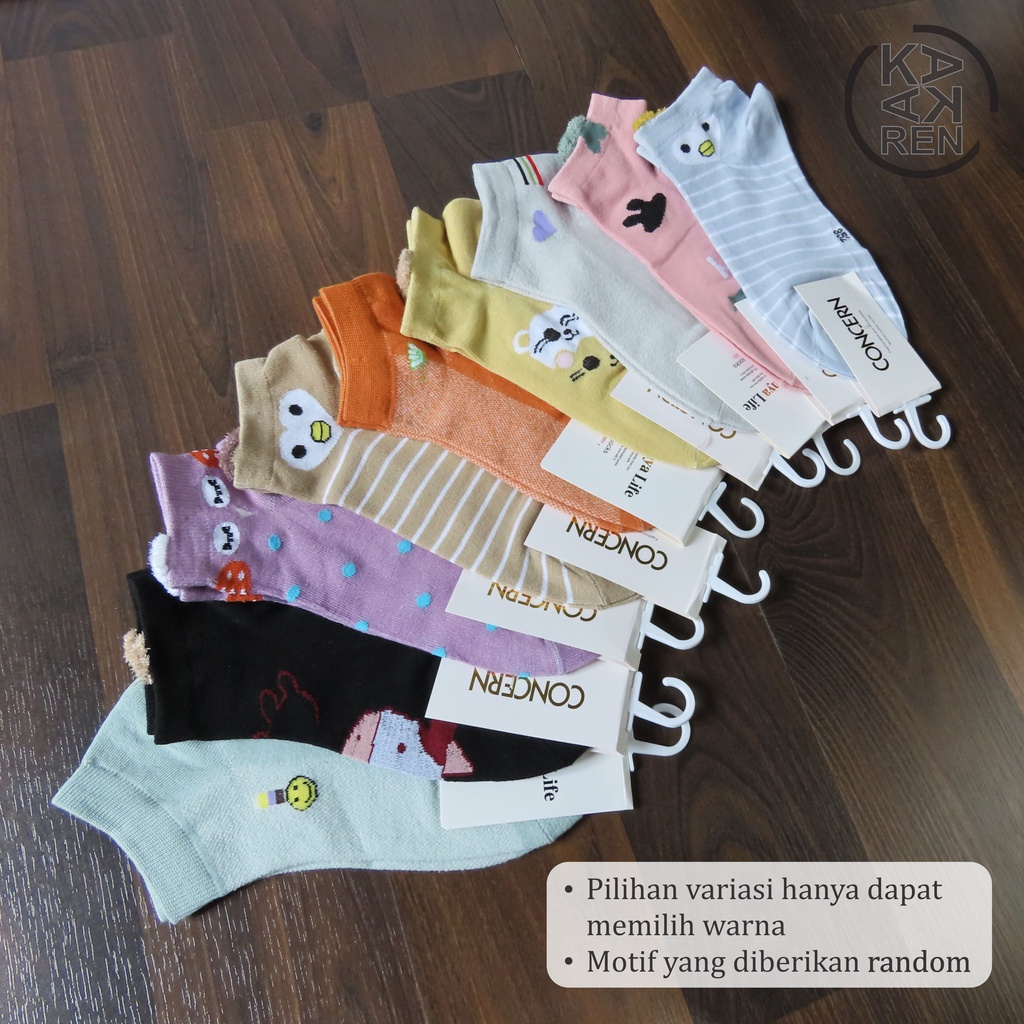 Kakaren Kaos Kaki Mata Kaki / Ankle Motif Animal Warna Warni