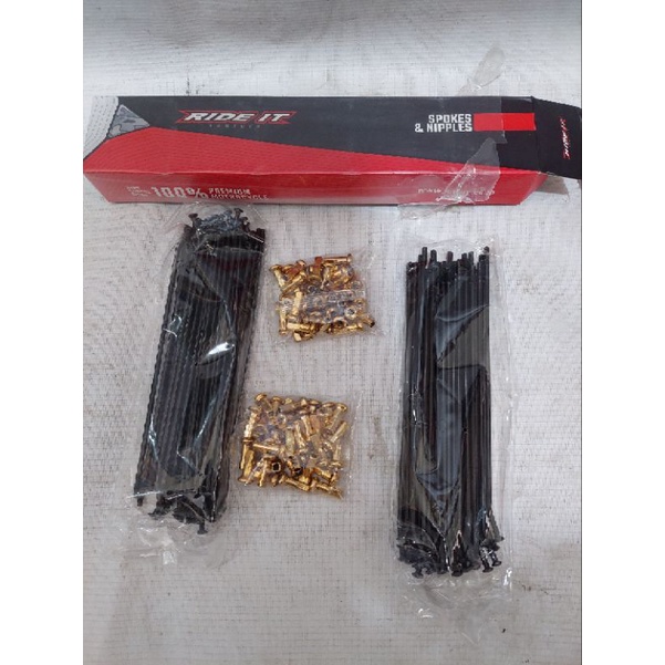 Jari Jari Ruji KLX 150 DTraker 150 Hitam Nepel Gold ring 17x17 , 16x19, 18x21 Batang Besar