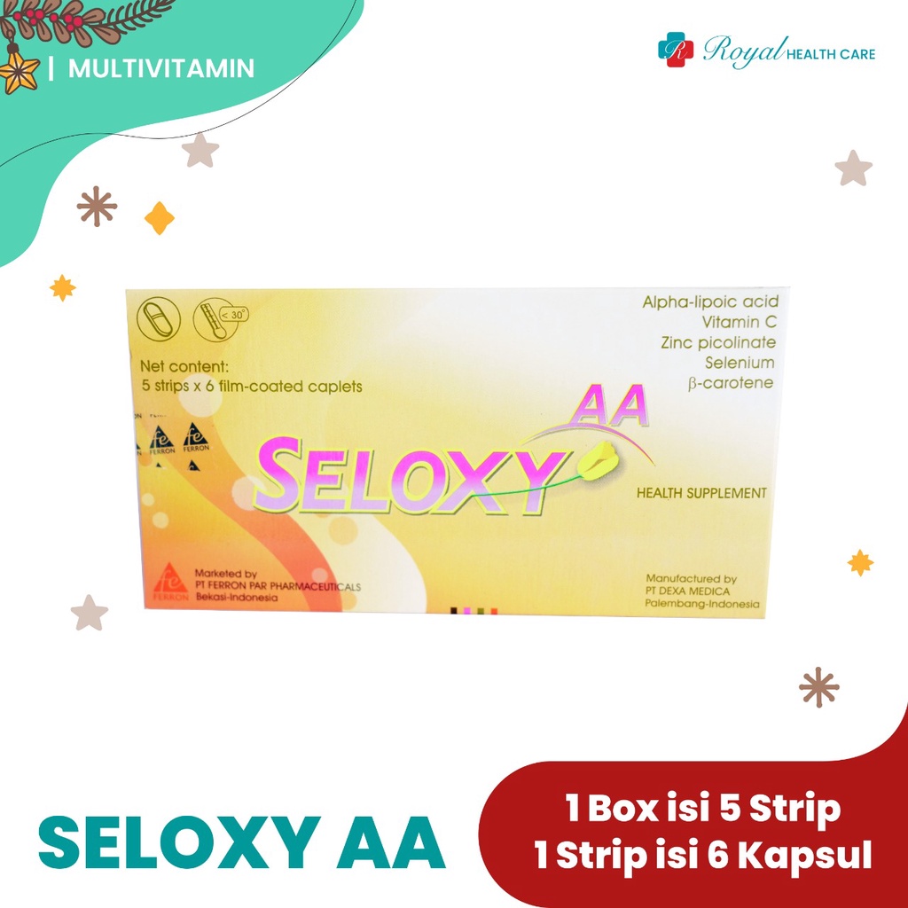 SELOXY AA BOX 30 Kaplet Suplement Untuk Memelihara Kesehatan Kulit