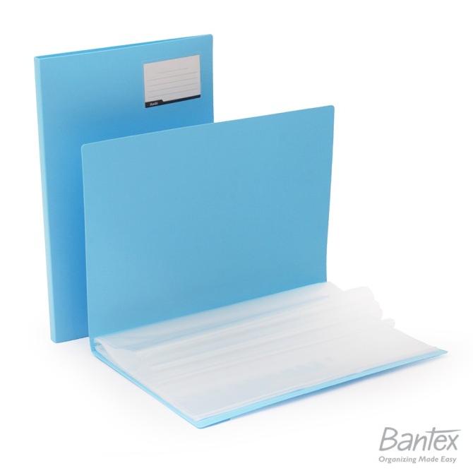 

JUAL Bantex Display Book Clear Holder Folio F4 Pastel Color Sky Blue