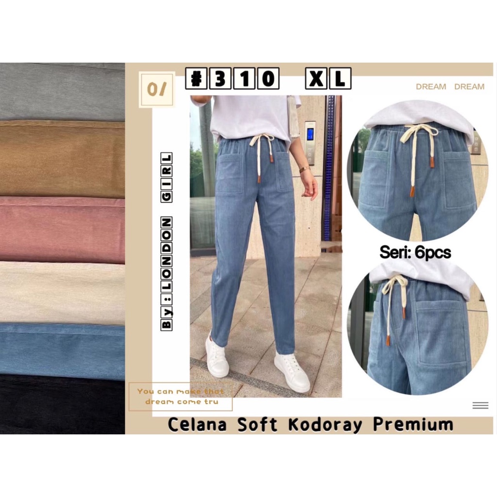Celana Soft Kodoray Import Panjang Premium Wanita 201 202 310 3701 XL XXXL 3XL/ Big Size Corduroy