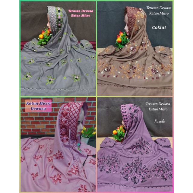 Mukena Macam Warna cantik Bordir terbaru kekinian