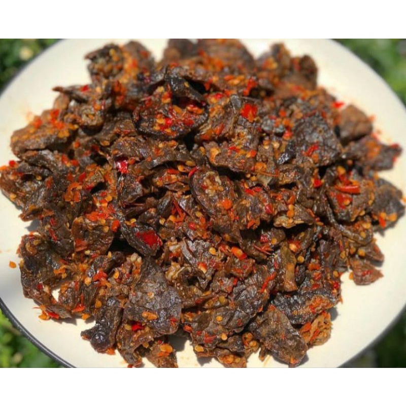 Oseng mercon/Sambal Paru pedas 50&amp;150 gram/kemasan vakum