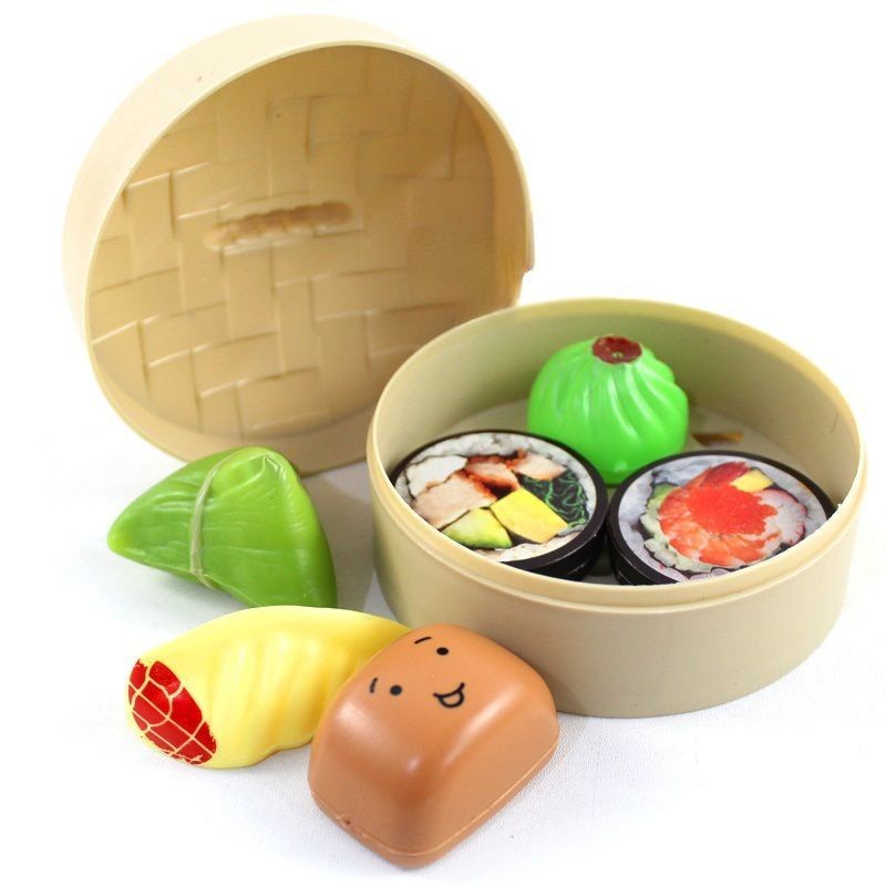 [SS1590] Mainan Edukasi Anak Masak Masakan Makanan DIMSUM SUSHI Set - Mainan Makanan Jepang Korea Cina