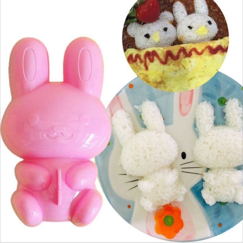 Cetakan Rabbit 3 in 1 Bento Rice Mold