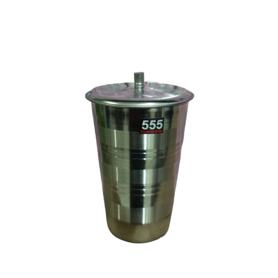 SET GLAS STAINLES PLUS TUTUP GELAS