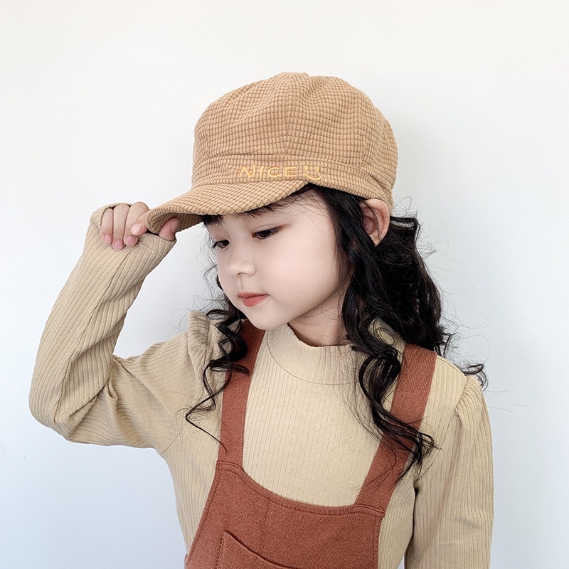 4-5 tahun keatas Topi Anak Laki Laki Perempuan  Model Nice :) Polos bahan lembut