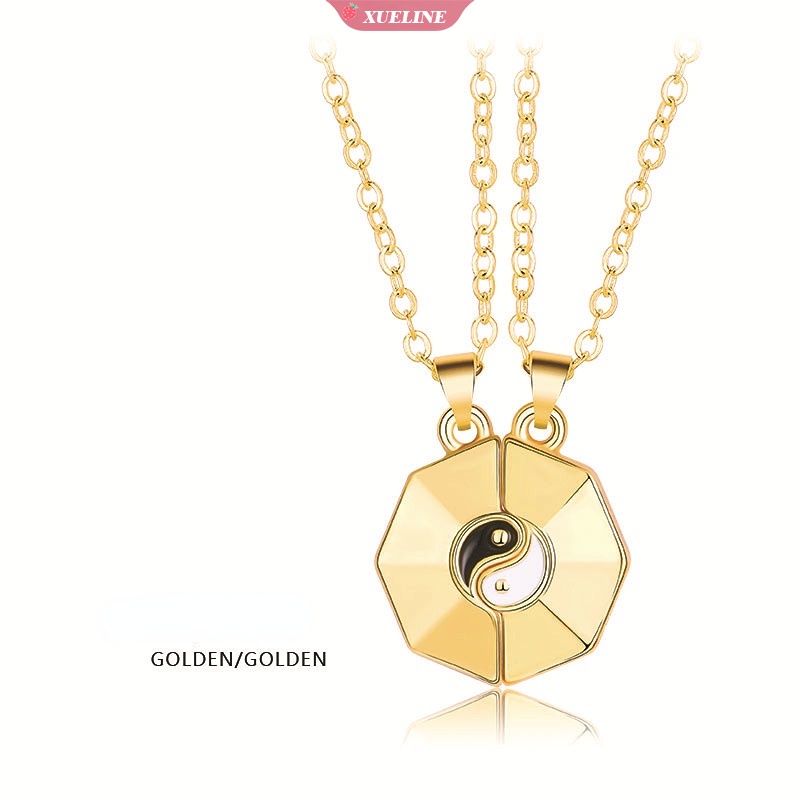 Fashion Bagua magnet Liontin Taijiquan Kalung Pasangan Wanita Persahabatan Perhiasan Tali Rantai Liontin Pesta Kekasih Hadiah [ZXL]