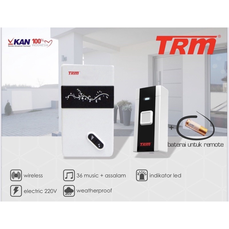 BEL PINTU TRM TANPA KABEL (WIRELESS)