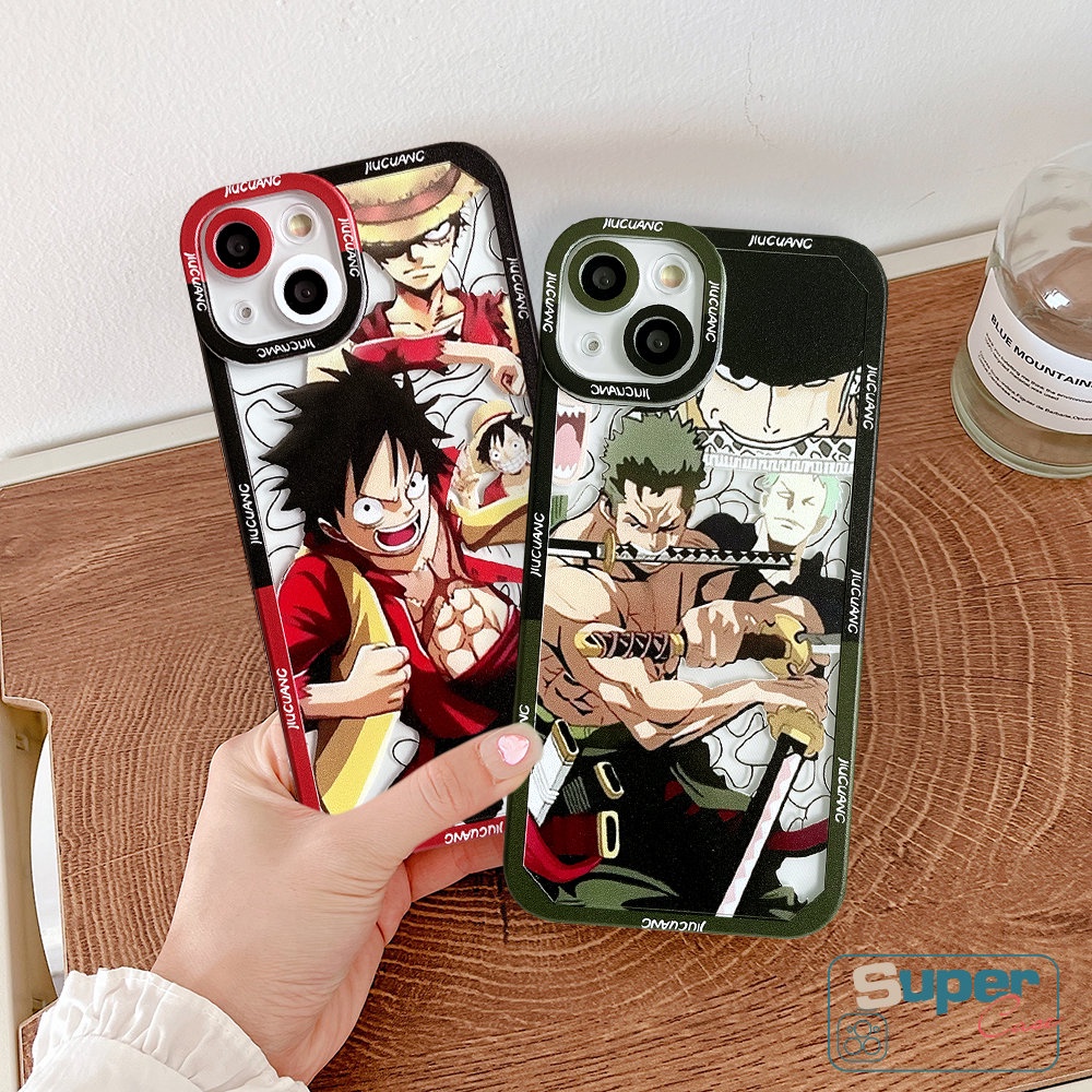 Kartun Luffy Zoro Anime One Piece Soft TPU Case Realme C55 C33 C31 8i 9 6i 9 10 Pro+8 8Pro 5i 5 5s 9i C35 C25 C12 C25Y C30 C20 C15 C11 C21 C25s C21Y C3 C20A GT Penutup Mata Angel