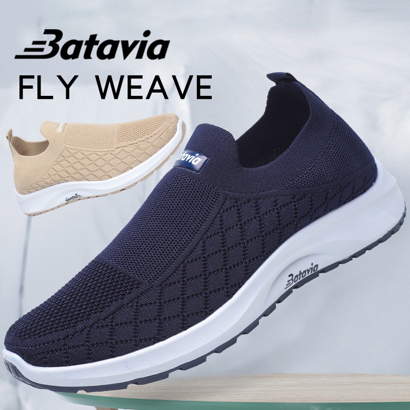 Batavia 2023 Baru Pria Kanvas Sepatu Rajutan Sepatu Pria Nyaman Bernapas Sepatu Pria Jogging Olahraga Pria sepatu  sepatu cowo sepatu pria sepatu pria ringan B21