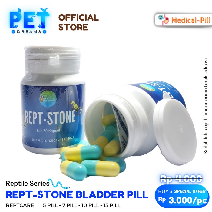 PROMO MRVET REPT STONE KAPSUL OBAT BLADDER STONE REPTIL TORTO SULCATA