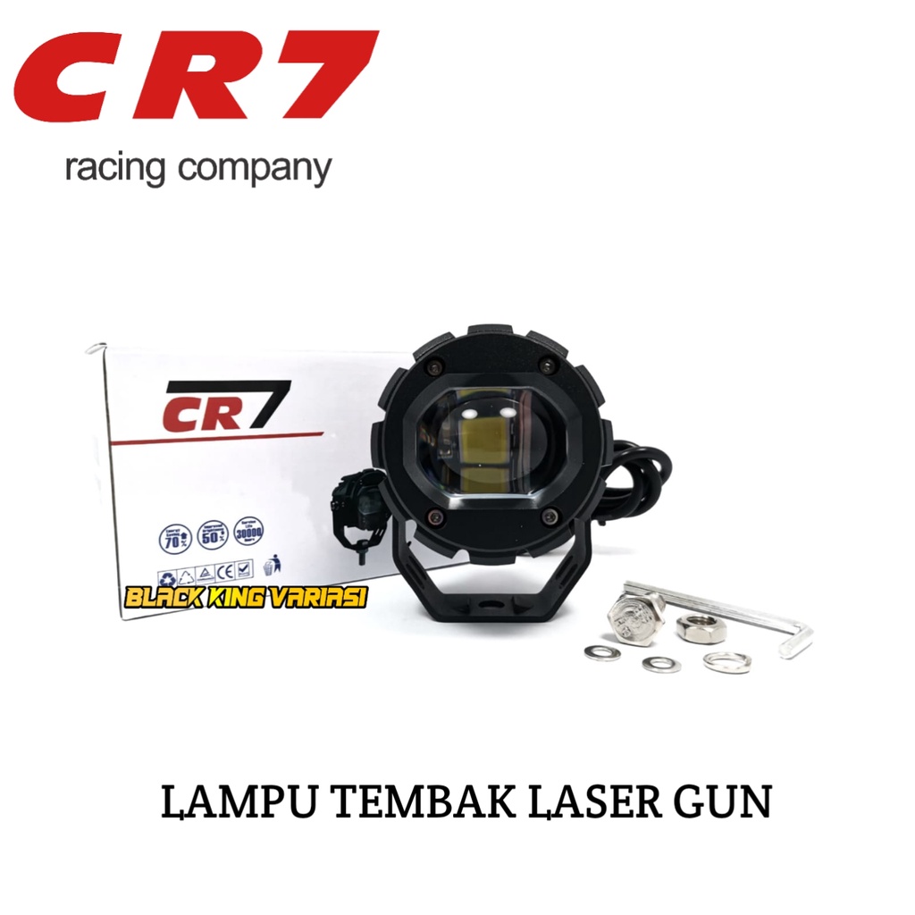 Lampu Tembak Sorot Laser Gun LED SQL 1 Mata Lampu Tembak Laser LED Foglamp 2 warna High low putih kuning waterproof