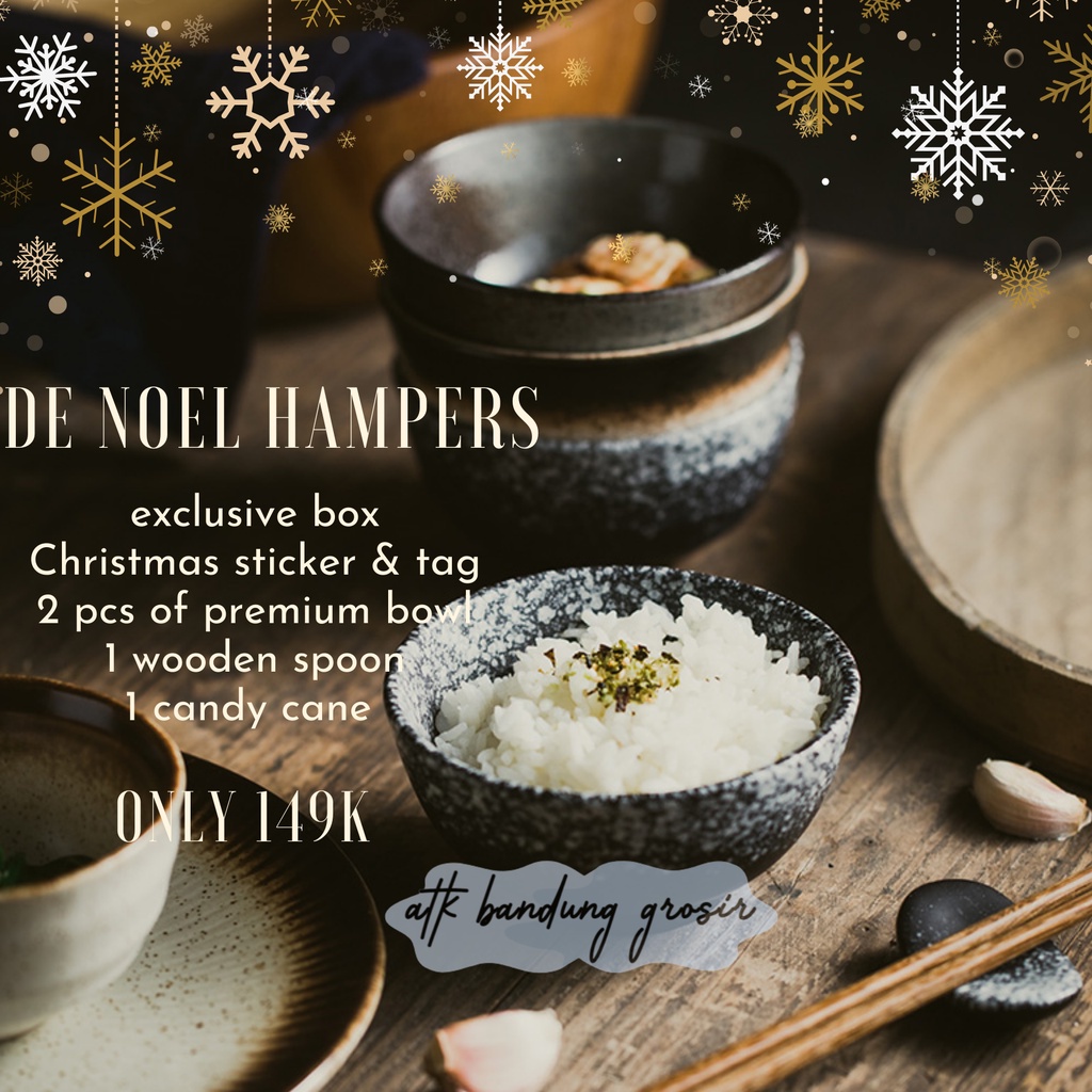 

Hamper natal parcel christmas paket natal 2022 gift hampers xmas tableware mangkok bowl set mangkuk japanese Piring Saji