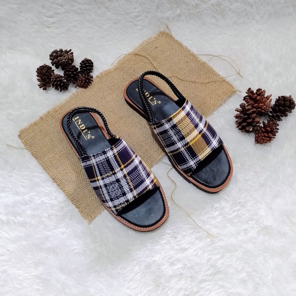 Sepatu Sandal Cewek Kekinian Sandal Tali Wanita Selop New Motif Trendi NESANH - SELENA