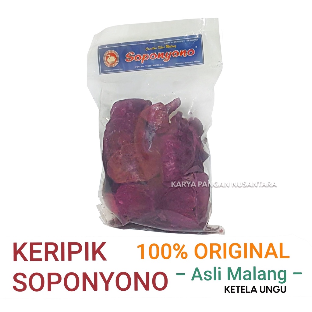 

KERIPIK KETELA UNGU SOPONYONO ORIGINAL KRIPIK KETELA UNGU TELO ASLI MALANG
