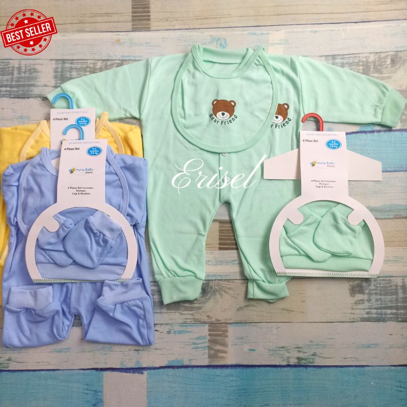 Jumper Set  Bayi 4 in 1 Polos Bodysuit Baby