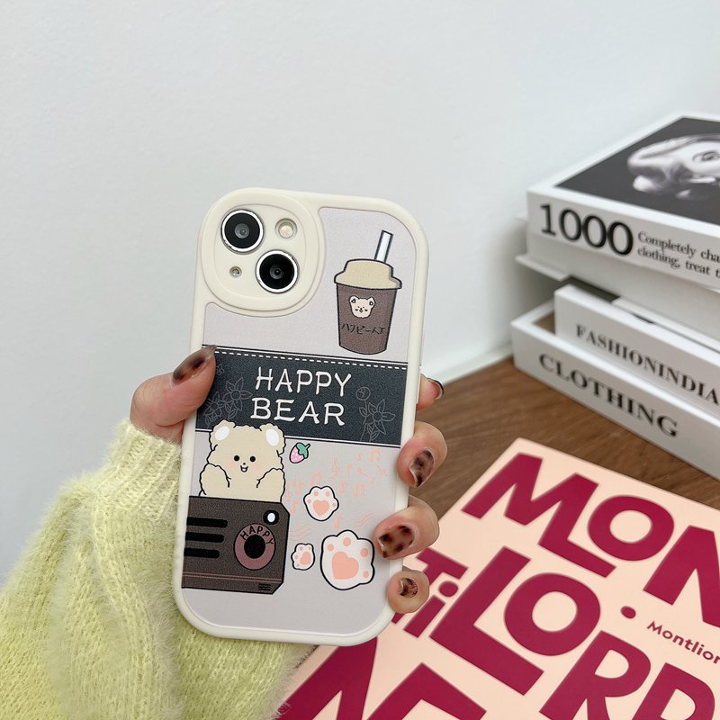 Couple Happy Bear Soft Case VIVO Y11 Y12i Y15 Y17 Y20S Y20i Y12S Y50 Y30i V9 S1 V9 Y19 Y91C Y93 Y95 Y01 Y15S Y15A V15 V11I Y21S Y21A Y21G Y21T Y33S Y16 Y22S Y35 V23E S1 Pro V5S