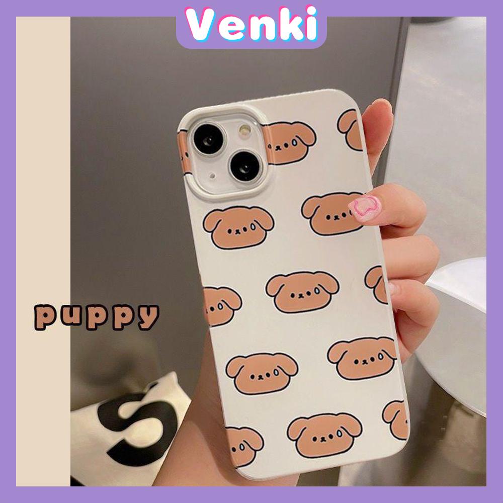 Case iPhone 14 Pro Max Soft TPU Candy Case Cute Little Puppies Glossy Khaki Case Camera Protection Shockproof For iPhone 13 12 11 Plus Pro Max 7 Plus X XR