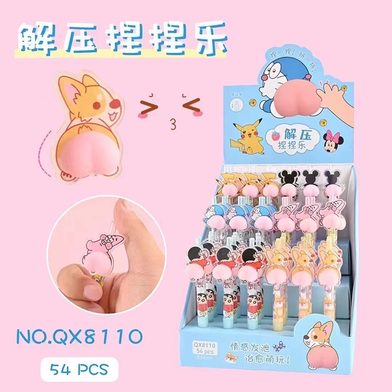 Pulpen pen squishy stella lou duffy and friends Sanrio doraemon My melody Cinnamoroll Hello kitty Kuromi Pochacco Pompompurin Sinchan Patrick Pikachu Mickey