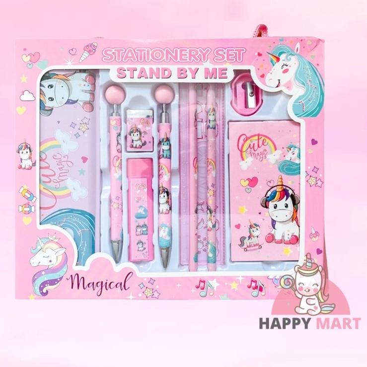 

[D-8W ♥☞] tempat pensil set pensil mekanik unicorn / pony / frozen-siap dikirim
