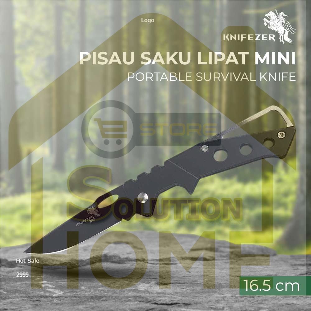 HSS TOOLS - KNIFEZER Pisau Saku Lipat Mini Serbaguna Portable Knife Survival - W46