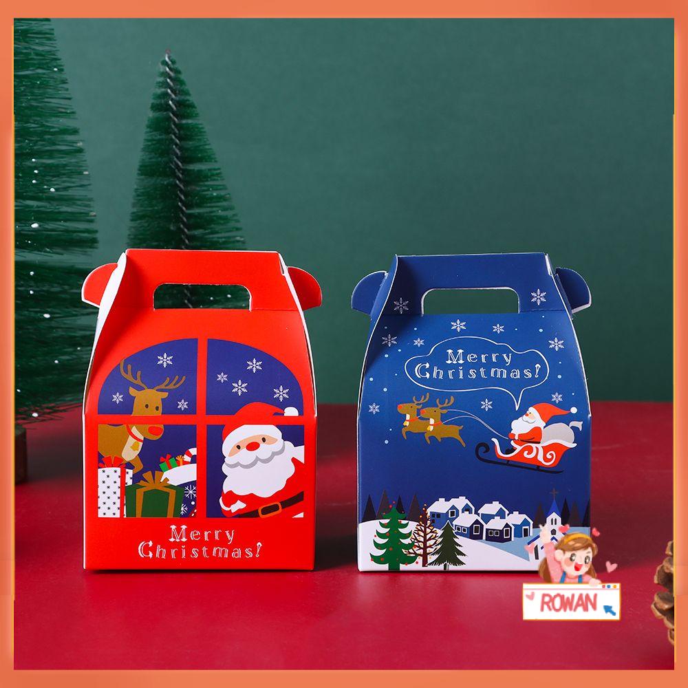 R-flower Christmas Gift Box Hadiah Untuk Teman Cookie Box Snowman Printed Merry Christmas