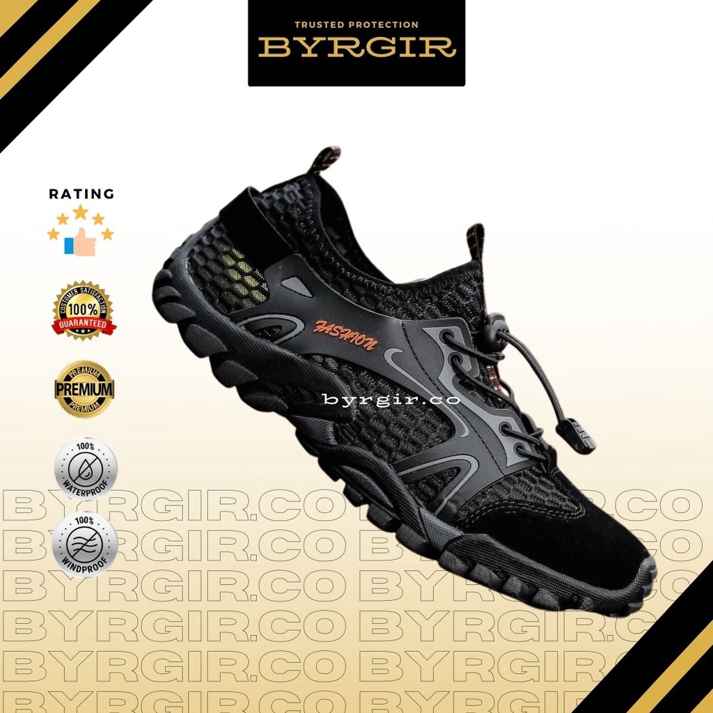 BYRGIR Sepatu Trekking Fashion  Tali Outdoor Hiking Casual Shoes Gunung Mendaki Adventure Quick Dry Pria Wanita Breathable Sepatu Olahraga Pantai Touring Ringan Anti Air