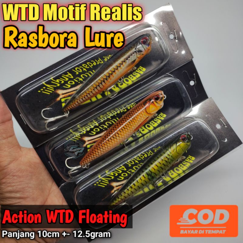 WTD Realis RASBORA LURE motif seluang hampala ikan mas