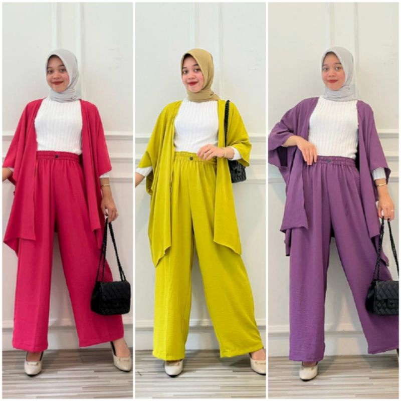 BISA COD SET OUTER KULOT/SETELAN OUTER/ONESET OUTER/ SET BAJU WANITA/SETCEL KULOT/ SETELAN OUTER HIJ