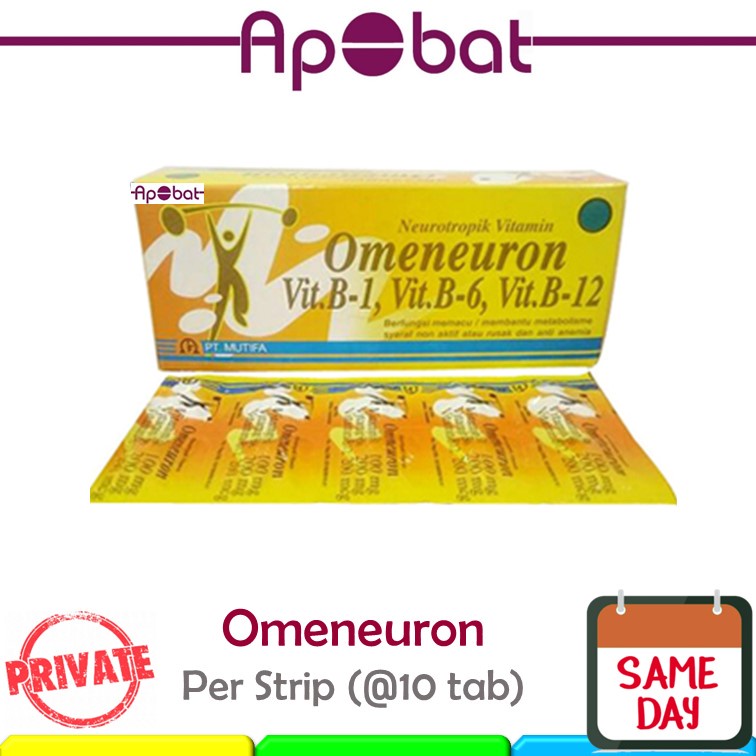 - ApObat - Omeneuron STRIP Obat Vitamin B Komplek Complex Kompleks Complek Komplex Saraf Kebas Kesem