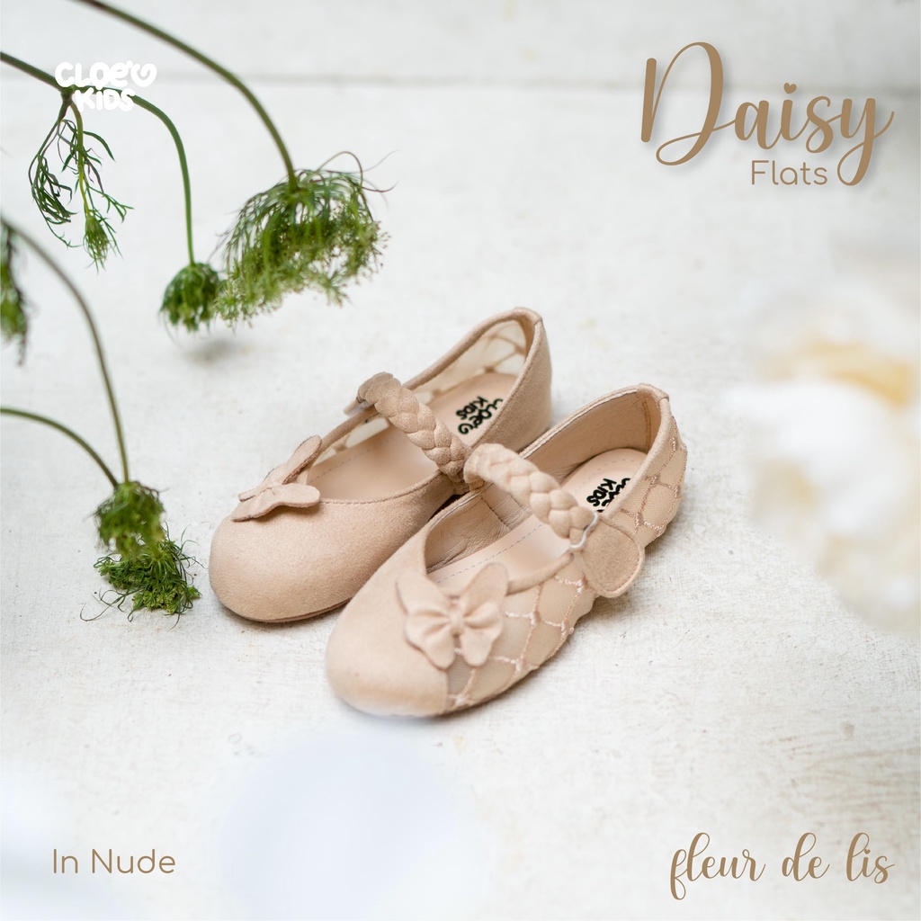 CLOEVKIDS - Daisy Size 22-35 Flatshoes Sepatu Pesta Ballet Anak Perempuan - Fleur De Lis