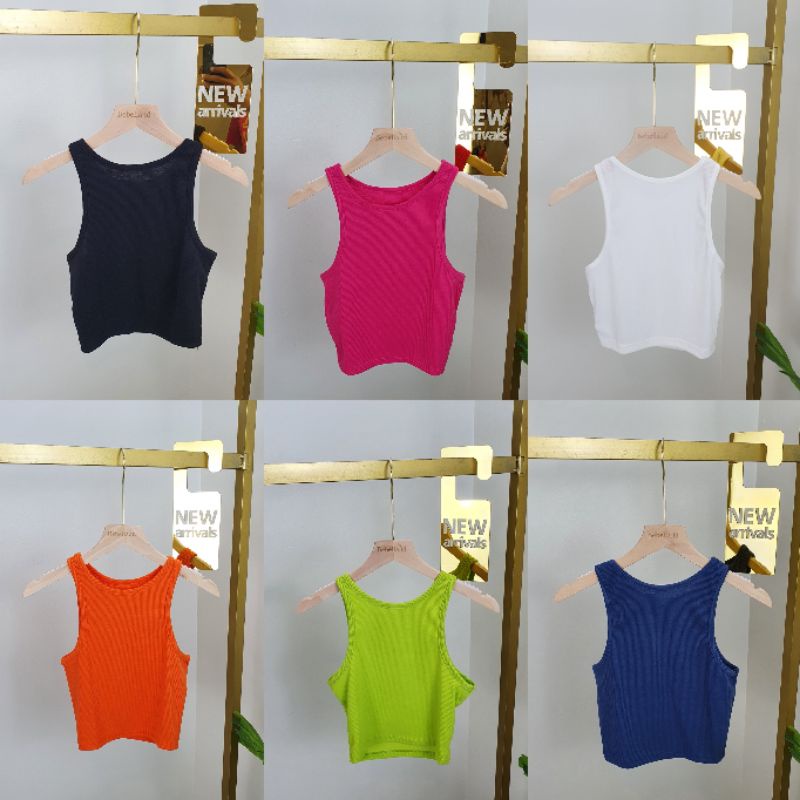 TANKTOP HALTER RIB LOOK LIKE ZR FASHION WANITA IMPORT BANGKOK NOB