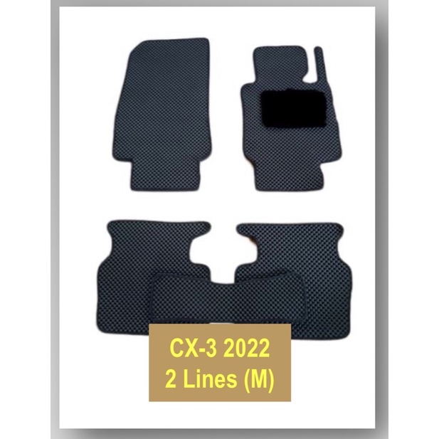 Karpet Mobil Mazda CX3 2022 2 Baris Bahan 2 Lapis