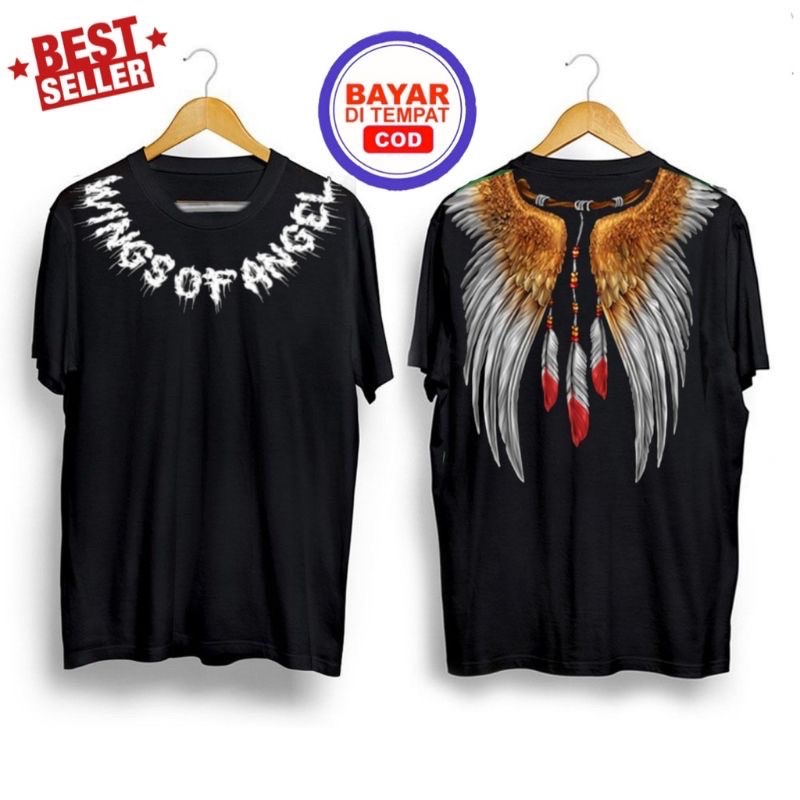 KAOS TSHIRT ANGEL WINGS SAYAP DISTRO MURAH