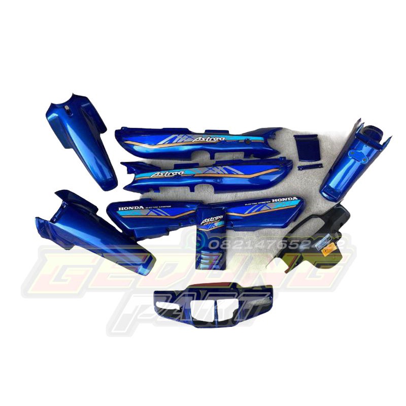 paket cover body honda astrea grand sabit biru set stiker cover full body honda astrea grand