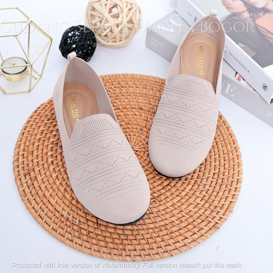 Terbaru Gratica Sepatu Wanita Flat Shoes Rajut BG 01