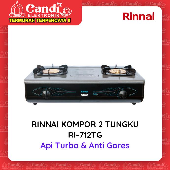 PROMO RINNAI STOVE 2 FURNACE RI-712TG - Rinnai Kompor Gas RI-712-TG / RI712