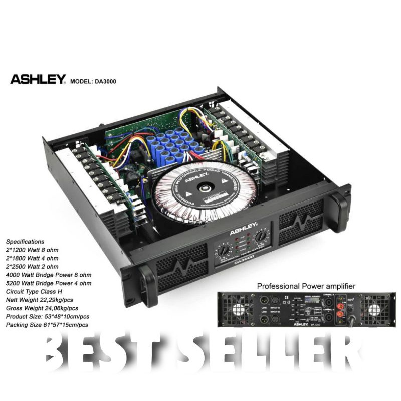 Power Ashley DA3000 Amplifier Ashley DA 3000 Class H