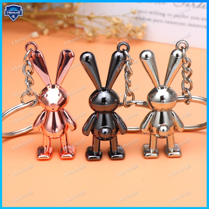 Year of the Rabbit Keychain Infinite Kung Fu Rabbit 3D Liontin Kecil Zodiak Kelinci Keychain Gantungan Kunci Mobil