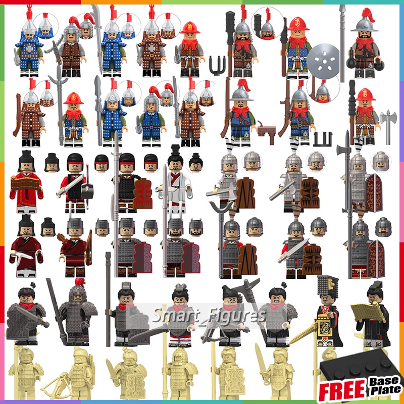 Minifigures Tentara Cina Kuno Dinasti Sejarah Qin Terracotta Army Chu-Han Kontroversi Mainan Hadiah Angka Mini