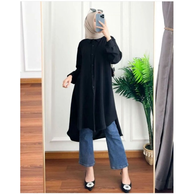 TUNIK TERBARU WANITA BAHAN CRINKLE AIRFLOW PREMIUM BUSUI FRIENDLY