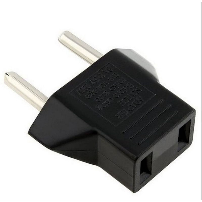 Adapter Colokan Sambungan Listrik Gepeng Ke Bulat / Over Steker EU Adaptor Converter