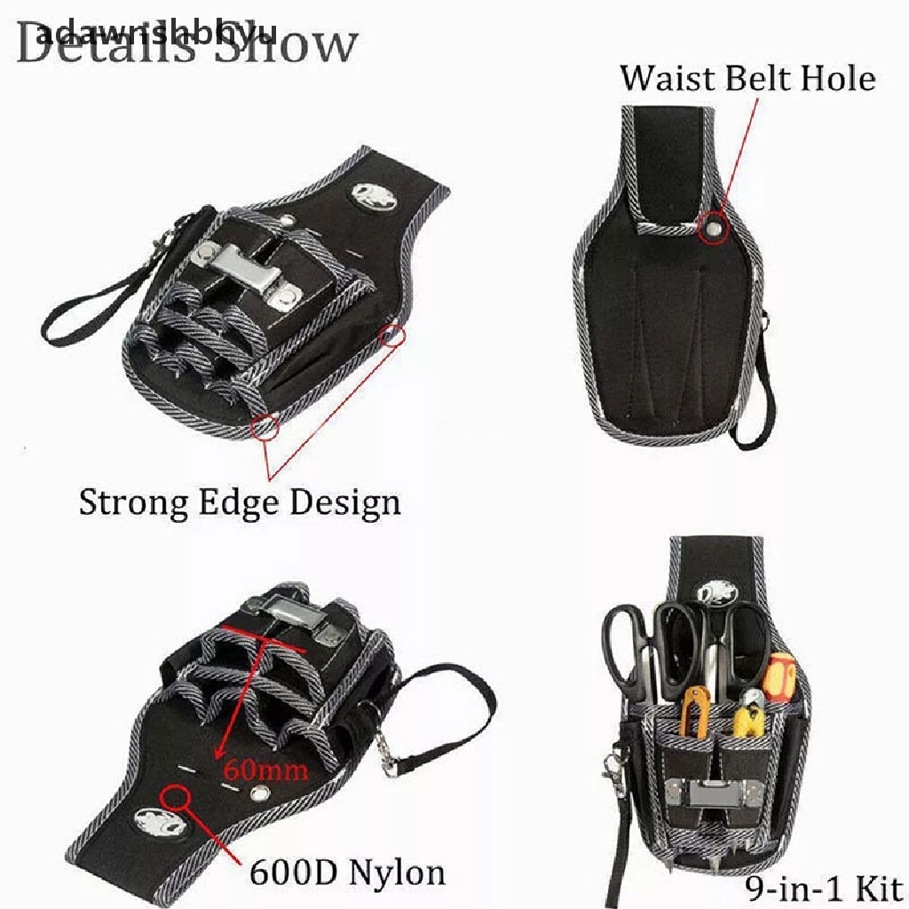 Adawnshbhyu Electrician Waist Pocket Tool Belt Kantong Tas Obeng Kit Holder Case Cal  Id