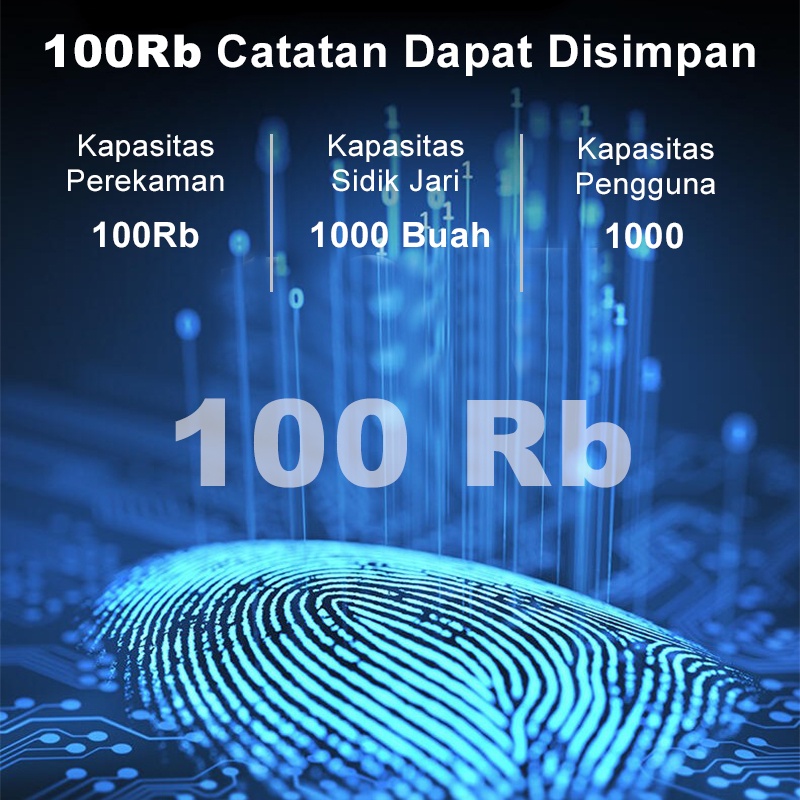 Deli Mesin Absensi Sidik Jari Absen 100.000 Memori Absensi Finger Print USB Fingerprint Attendance Machine